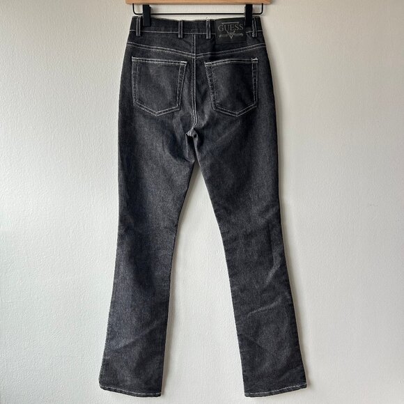 Vintage Guess USA Coated Snake-Print Straight Leg Jeans Size 24 Women’s - Picture 3 of 9